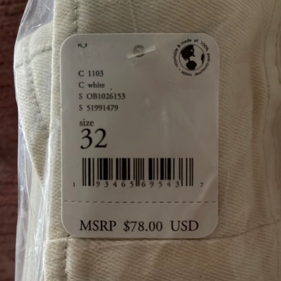 Free People Penny Pull On Flare Pant Ivory 32 bell bottoms denim jeans - Picture 6 of 6